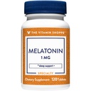 The Vitamin Shoppe Melatonin - Sleep Support, Restful Sleep & Healthy Sleep Cycle, Natural Sleep Aid (120 Tablets)