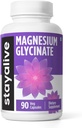 STAY LEVEND chelated Magnesium Glycinate 500 mg, hoge absorptie, 90 capsules, 100% zuiver Glycinate poeder, extra sterkte magnesiumsupplement voor vrouwen en mannen, niet-GMO & Glutenvrije pillen