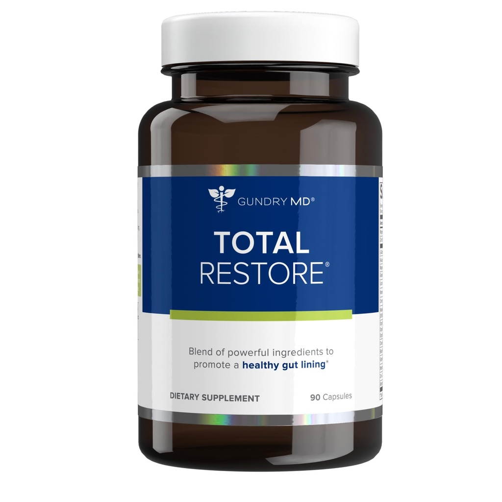 Gundry MD Total Restore Gut Lining Support, Digestive Supplement for Gastrointestinal Wellness, Gut Health Supplement, Gut Health for Women and Men, 90 Capsules (1)