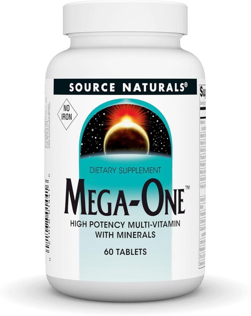 Bron Naturals Mega-One Multiple Geen IJzer Tablet, 60 Tellen