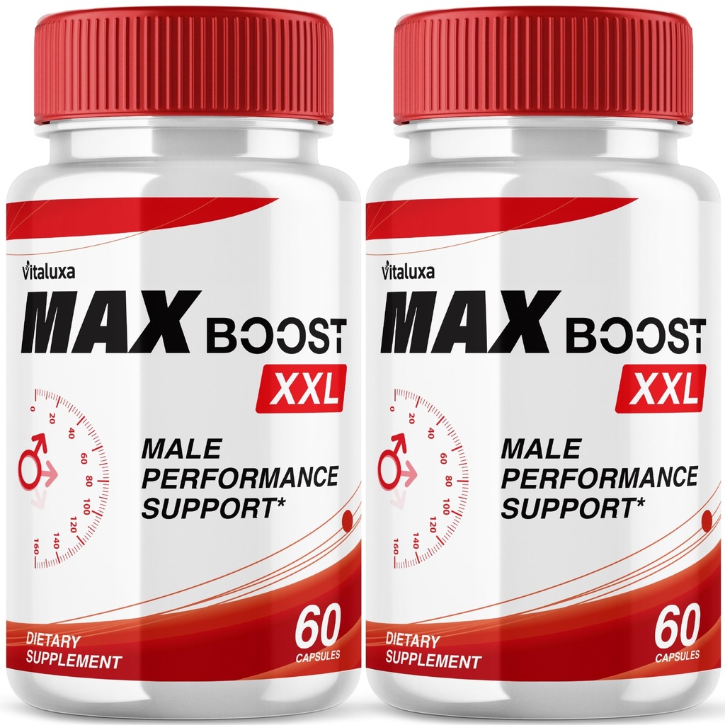 (2 Pack) Max Boost XXL Capsules, Max Boost Pills - Max Booster XL Maximum Strength Advanced Formula Performance Blend Health Wellness, Max BoostXXL MaxBoostXXL Premium Ingredients (120 Ct)