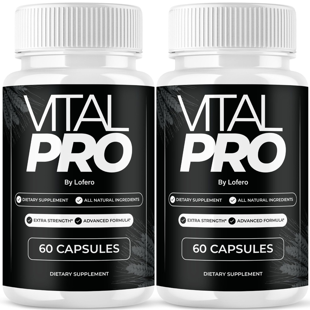 (2 Pack) Vital Pro Capsules, VitalPro Supplement For Men with Advanced Maximum Strength, Premium Wellness Formula For Overall Health All-Natural Ingredients Performance & Energy Support Pills (120 ct)