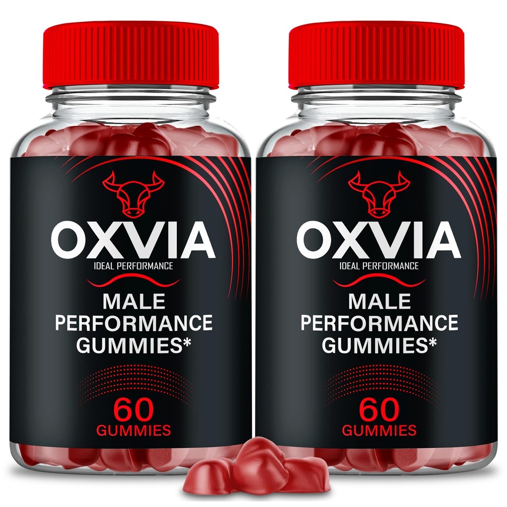 Oxvia Male Performance Gummies, Official Oxvia Supplement Gummies - Maximum Strength Performance, All Natural Support Overall Health & Wellness, Ox Via Advanced Support Gummy Reviews (2 Pack)