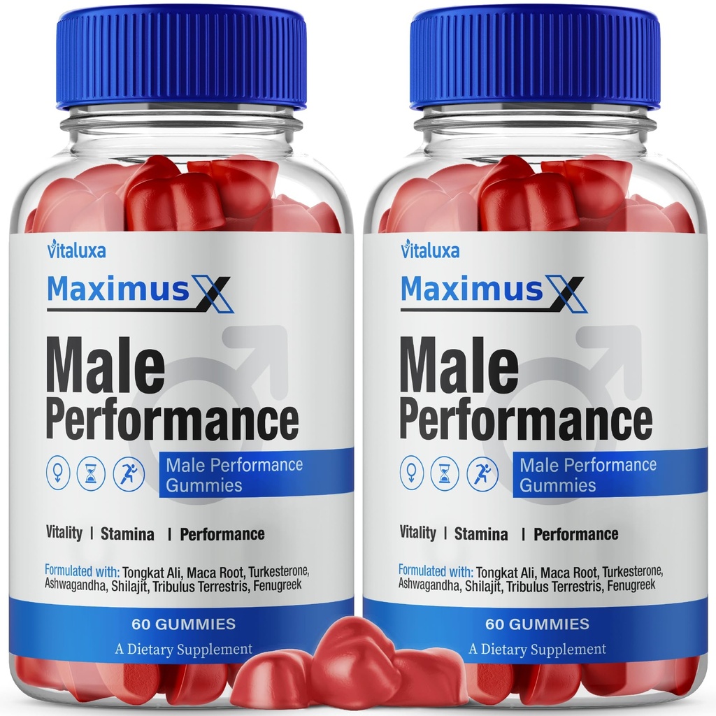 (2 Pack) Maximus X Gummies, MaximusX Gummys Supplement for Men, Advanced Maximum Strength Performance Blend Formula, Premium Natural Ingredients, Overall Health & Wellness Management Gomitas (120 ct)