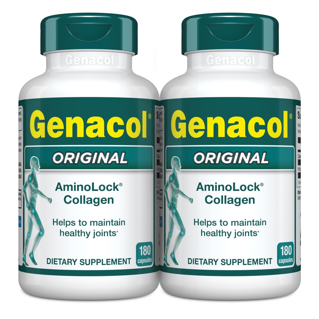 Genacol Original – Collagen Supplement with Ultra-Hydrolyzed Peptides for Joint Health Support, Knee Supplement for Men & Women, Value Duo-Pack, 360 Capsules (120-Day Supply)