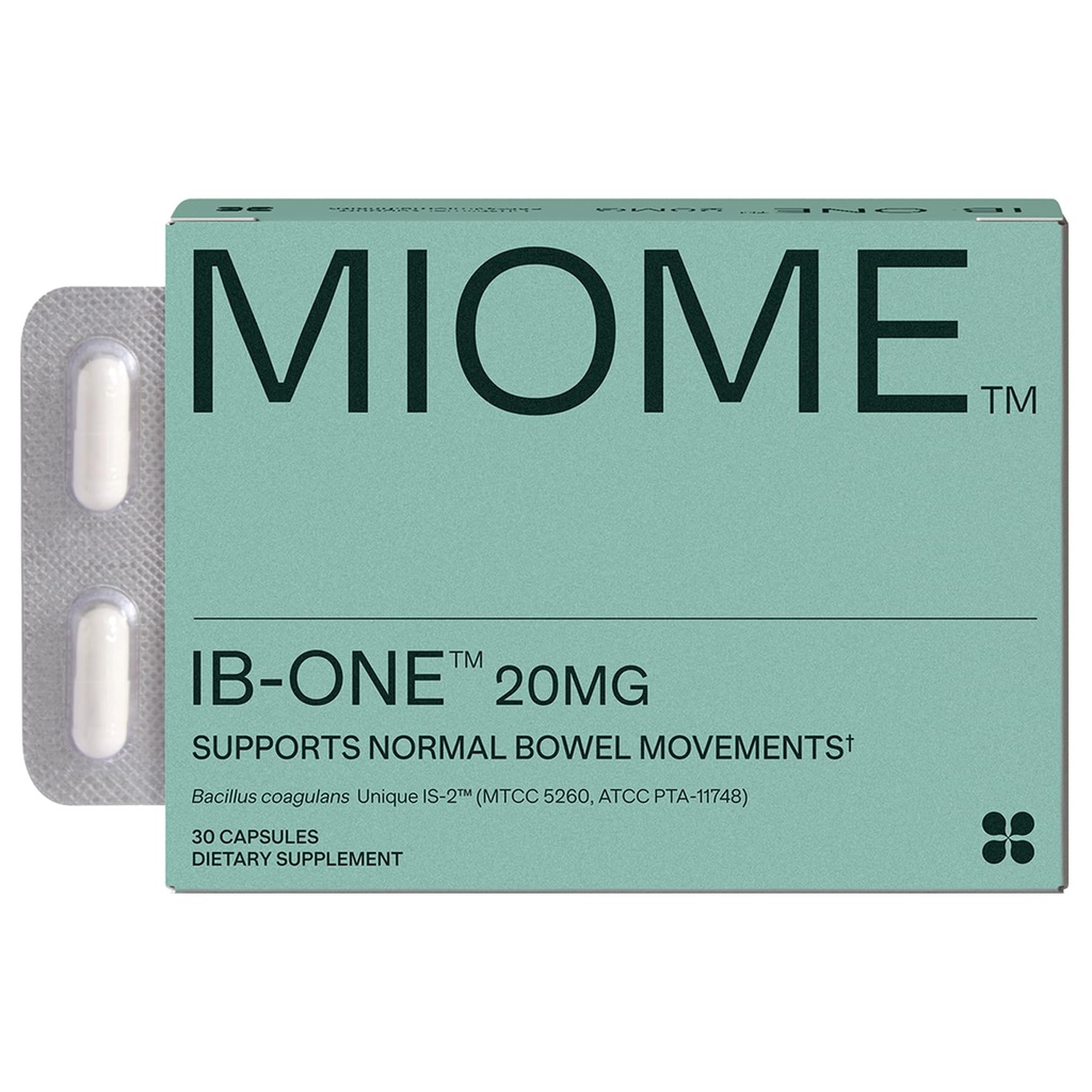 IB-ONE Probiotic - Clinically Studied Bacillus Coagulans Unique is-2 Constipation & Bowel Movement Supplement - Low FODMAP, Gluten Free & 3rd Party Verified - 30 Capsules