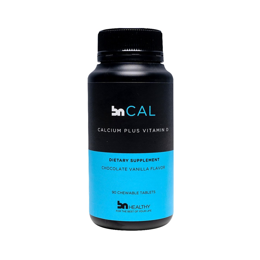 BNHealthy Cal Bariatric Calcium Citrate Chewable Tablets with Vitamin D - Chocolate Vanilla Flavor, 200mg Elemental Calcium per Chew, Supports Bone Health, 90 Count