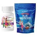 BariatricPal 30-Day Bariatric Vitamin Bundle (Multivitamin ONE 1 per Day! Capsule with 18mg Iron and Calcium Citrate Soft Chews 500mg with Probiotics - Blue Raspberry)