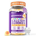 Sugar-Free Kids Calcium Gummies 4–12 | 300mg Calcium Citrate + Vitamin D3 K2 MK-7 | Algae DHA + Lutein | Strong Bones & Eye Support