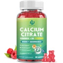 1200mg Calcium Citrate with Vitamin D3 Gummies for Bones, Muscles, Immune Support, Chewable Calcium Citrate with Vitamin D3 K2 C, Magnesium, Zinc, Raspberry