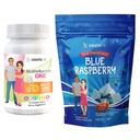 BariatricPal 30-Day Bariatric Vitamin Bundle (Multivitamin ONE 1 per Day! with 45mg Iron Chewable - Orange Citrus and Calcium Citrate Soft Chews 500mg with Probiotics - Blue Raspberry)
