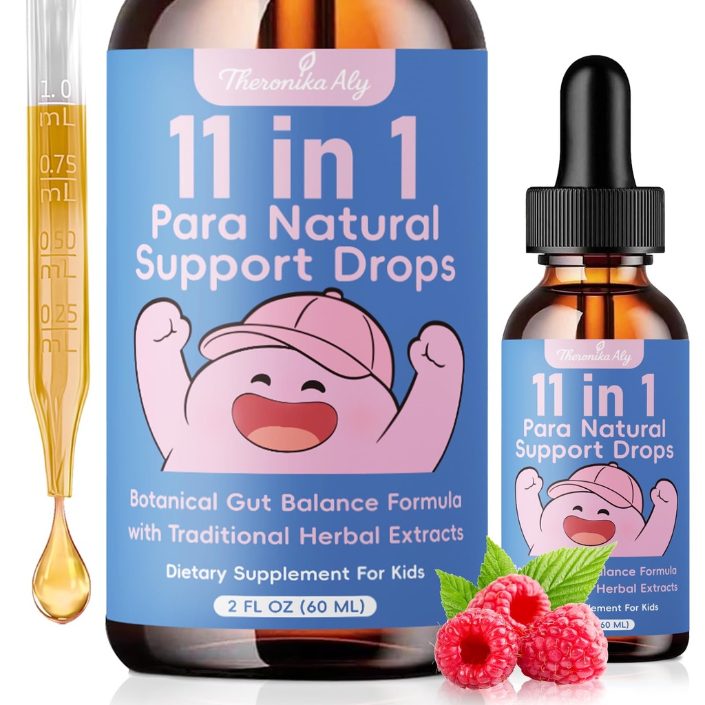 Parasite Cleanse for Humans & Kids – Advanced Herbal Blend with Black Walnut, Wormwood, Clove, Digestive & Gut Balance Support, Alcohol-Free Liquid Drops, 30 Servings