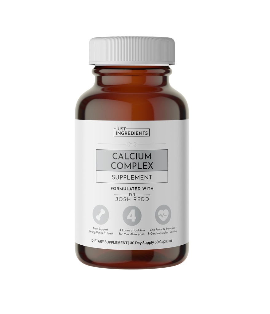 Calcium Complex – 60‑Capsule Featuring Aquamin® Red Algae, Calcium Citrate, Bisglycinate & Malate, Vitamin D3 (VegD3®) & K2 (K2Vital®), Vitamin C, Boron & L‑Lysine – Optimized Absorption & Bone Health