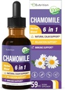 Kamillekruid Extract Drops, Natural Calm Herbal Tinctuur Supplement w/Passiebloem, St. John's Wort, Lavendel, Reishi, & Echinacea for Relaxation Support & Immune Support. 2oz