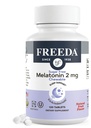 FREEDA Melatonin 2mg Sugar-Free Chewables – Natural Sleep Aid for Adults & Kids – Vegan, Kosher, Gluten-Free, Non-GMO, Easy Bedtime Support – 120 Tablets