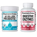 KEUZE van de arts - Optimale Gut Health Bundle: 60 miljard Probiotica + Digestieve Enzymen voor Digestieve Comfort en Immune Ondersteuning