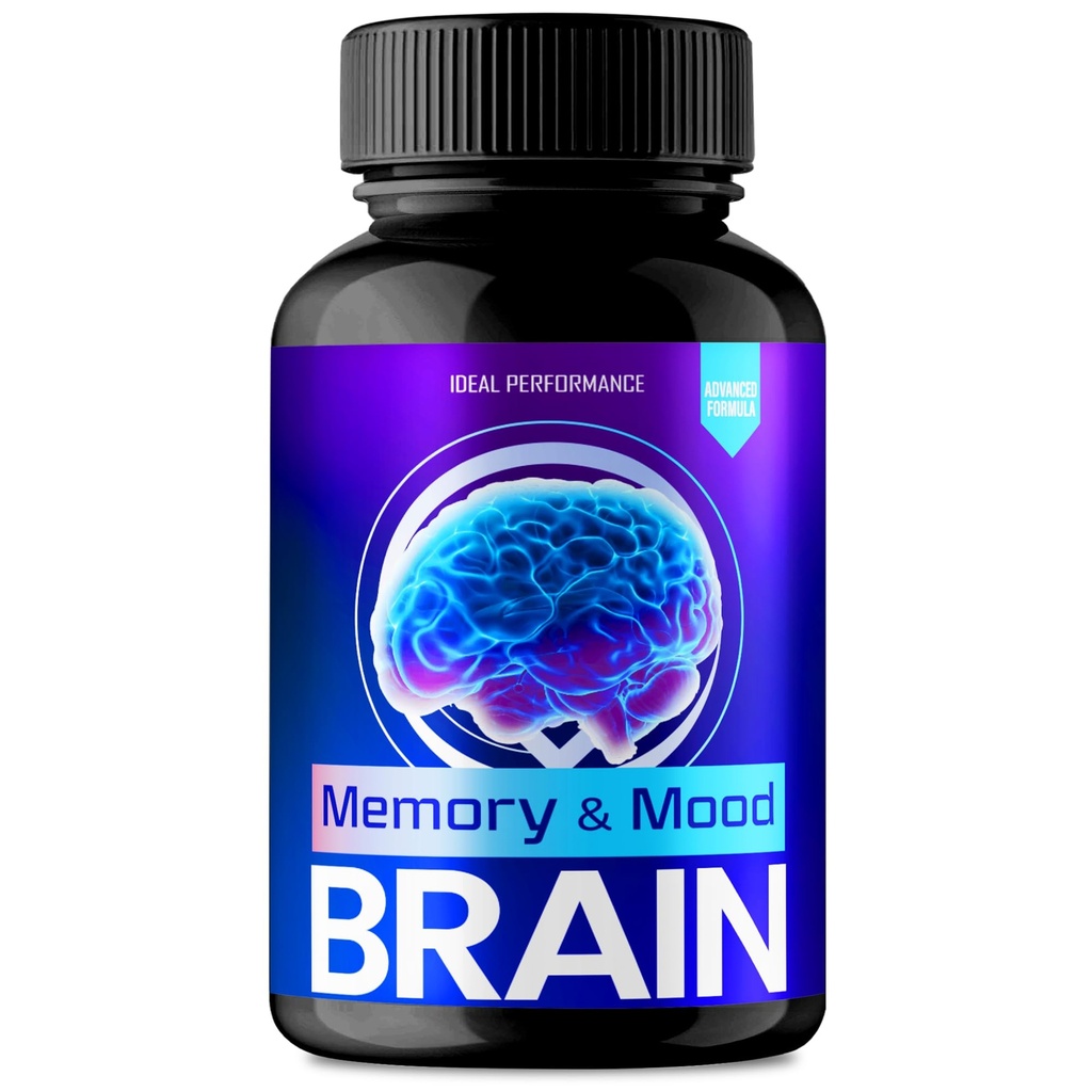 Brain Memory and Mood Capsules, Memory and Mood Brain Supplements for Brain Health & Memory Support Pills - Maximum Strength, Advanced Nootropic Pills, Memory and Mood Support Reviews (60 Capsules)