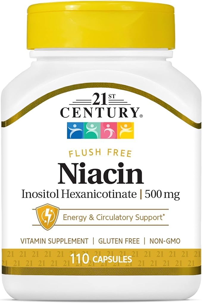 21st Century, Niacin Inositol Hexanicotinate, 500 mg, 3Pack (110 Capsules) Dietary Supplement,Helps Convert