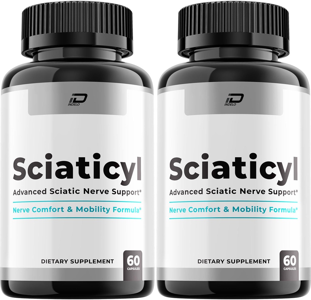 Sciaticyl Capsules – Sciaticyl Advanced Supplement Natural Blend Formula to Maintain Healthy Levels and Extra Strength (2 Pack - 120 Capsules)