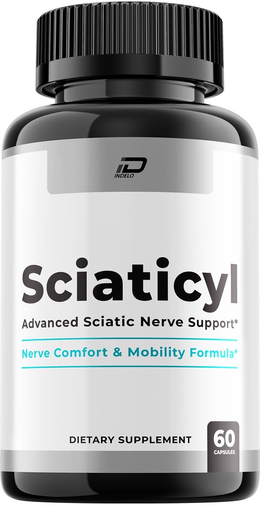 Sciaticyl Capsules – Sciaticyl Advanced Supplement Natural Blend Formula to Maintain Healthy Levels and Extra Strength (1 Pack - 60 Capsules)