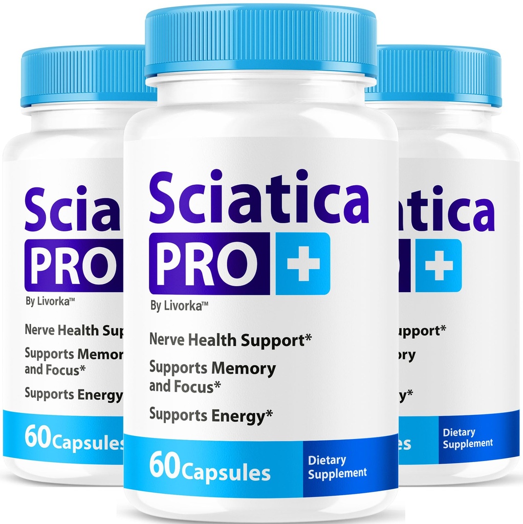 (3 Pack) Sciatica Pro Plus Capsules - Sciatica Pro+ Capsule Support Advanced Formula, SciaticaPro Plus Pills All Natural Vitamin Premium for Welness & Overall Health, 180 Capsules for 3 Months