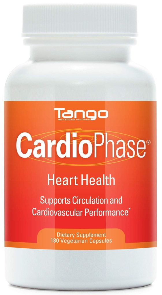 CardioPhase Natural Heart Support Supplement voor gezonde circulatie en cardiovasculaire prestaties (180 Vegetarische Capsules)