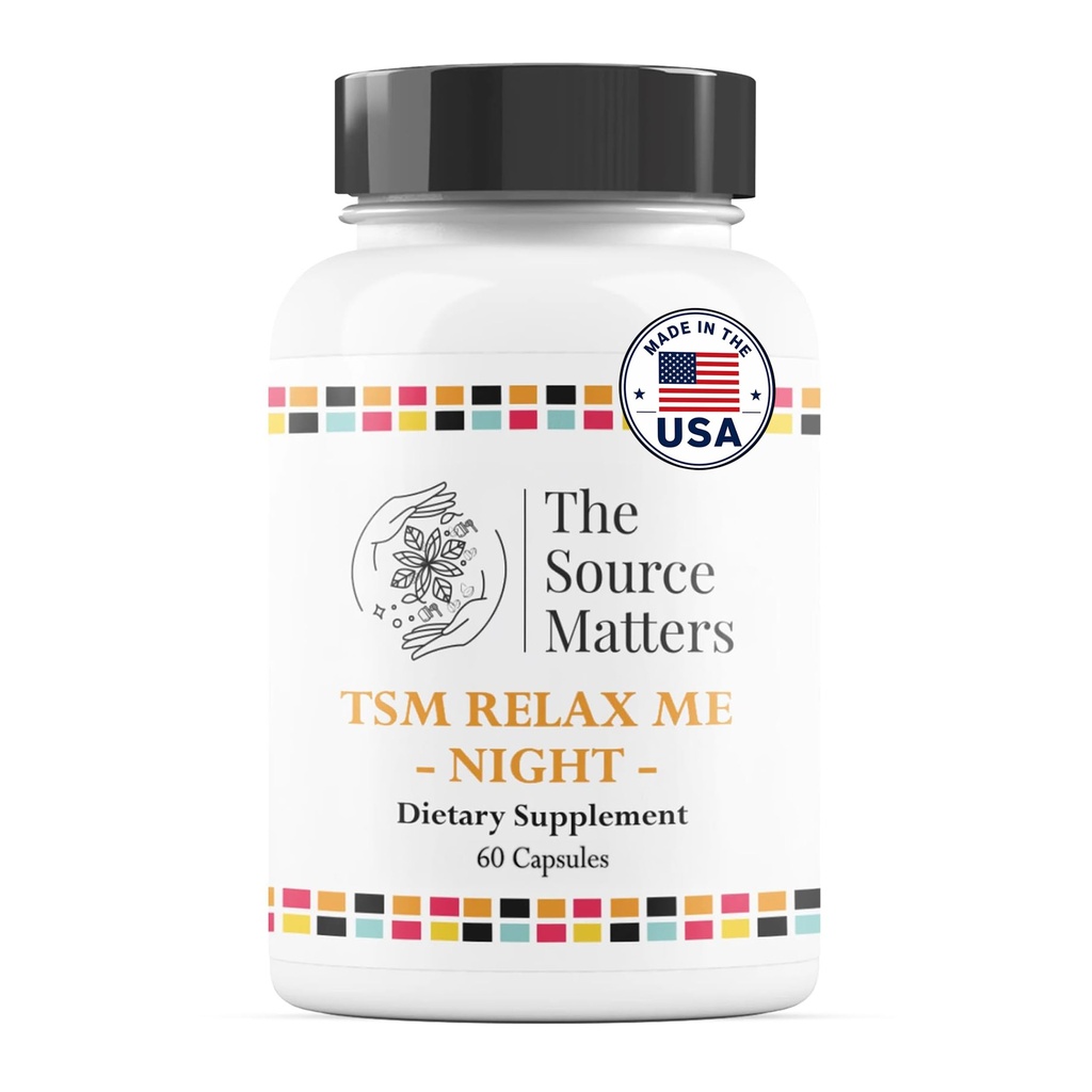 Relax ME - Night Sleep Support Formula with 5-HTP, GABA, Taurine, and Phosphatidylserine for Restful, Uninterrupted Sleep (60 Capsules)