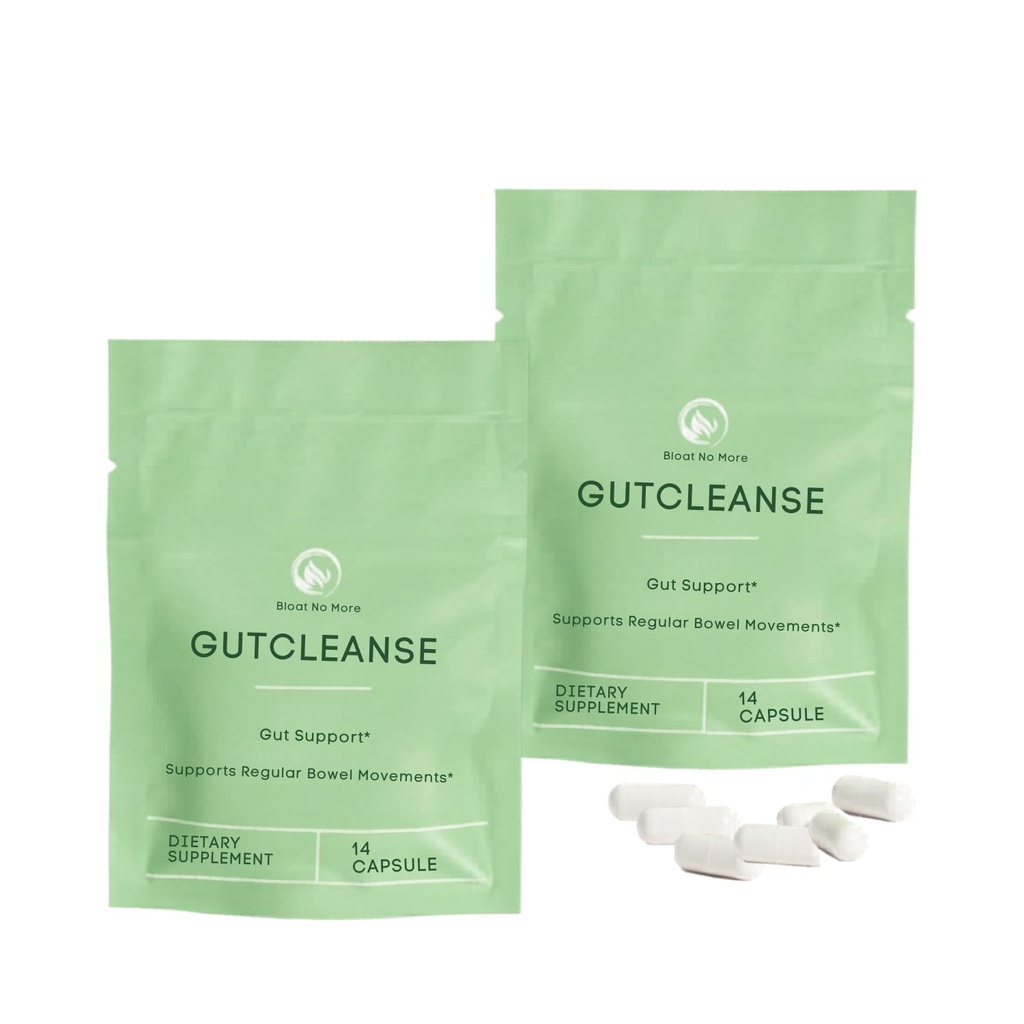 Bloat No More Gut Cleanse Detox for Women, Regular Bowel Movements and Constipation Relief with Magnesium, Psyllium Husk, Senna Leaf Extract, Cascara Sagrada (2 Pack (28 Capsule))
