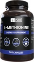 PURE ORIGINAL INGREDIENTS L-Methionine (365 Capsules) No Magnesium Or Rice Fillers, Always Pure, Lab Verified