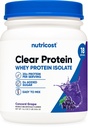 Nutricost Clear Whey Protein Isolate Powder (Concord Grape) 1 LB - 20g of Protein, 0g Added Sugar, GMO-Free, Gluten-Free