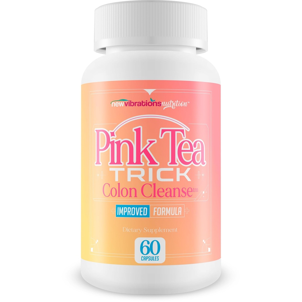 Pink Tea Trick Colon Cleanse - Our Best Gut Bloat Reducing Colon Cleanse Supplement - Slim Gut & Flush Out Waste & Toxins With This Detox Cleanse Probiotic - Natural Cleanse Detox - Pink Power Miracle