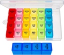 Weekly Pill Organizer 4 keer per dag, Medicine Organizer Box, Travel Daily Pill Box Organizer 7 Dag, Pill Case, Pill Container houder voor Hold Vitaminen / Vissen oliën.