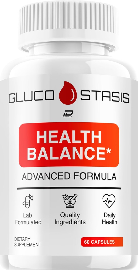 Gluco Stasis Capsules – GlucoStasis Natural Blend Daily Health Supplement (1 Pack - 60 Capsules)