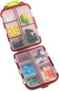 10 Compartiment pil Organisator Case, Travel Daily Medicine pil Box Herinnering, Kleine grootte Wekelijkse Viatamin Dispenser Container voor Medicatie, Supplement, kabeljauw leverolie, Capsules, Calcium Tablet