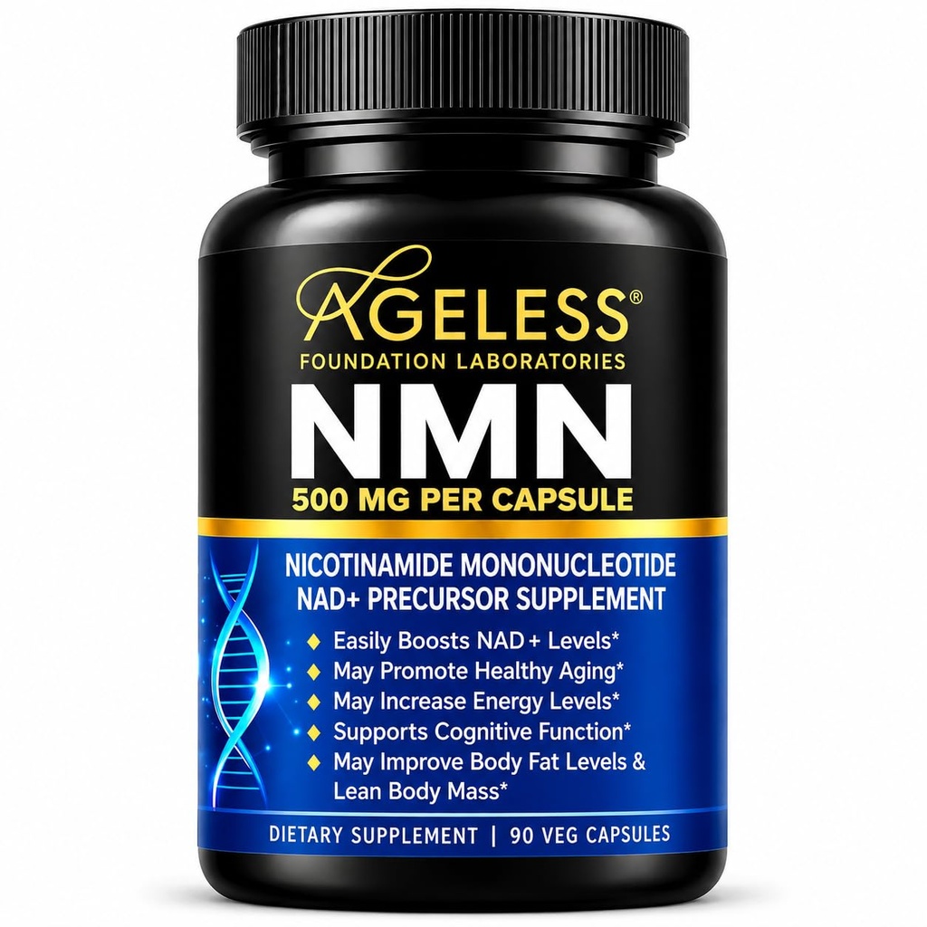 NMN Supplement 500mg for Women & Men, 90 Capsules, Cellular & NAD+ Support