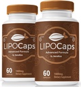(2 Pack) Lipocaps for Weight Loss, Official LipoCapsules Advanced Formula, All-Natural Lipo Caps, Premium Keto Pills to Support Active Lifestyle, Fitness & Health, Lipo Capsulas Review (120 Capsules)