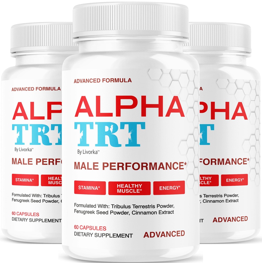 (3 Pack) Alpha TRT Capsules - Official AlphaTRT Pills for Men All Natural Daily Nutrition Support Premium Advanced Formula Multivitamin for Overall Health & Wellness, 180 Capsules for 3 Months