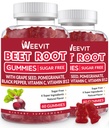 Beetwortel Gummy's, Nitric Oxide Supplement voor mannen Vrouwen Biologische Beet Gummy met druivenzaad, granaatappel, zwarte peper, vitamine C, B12