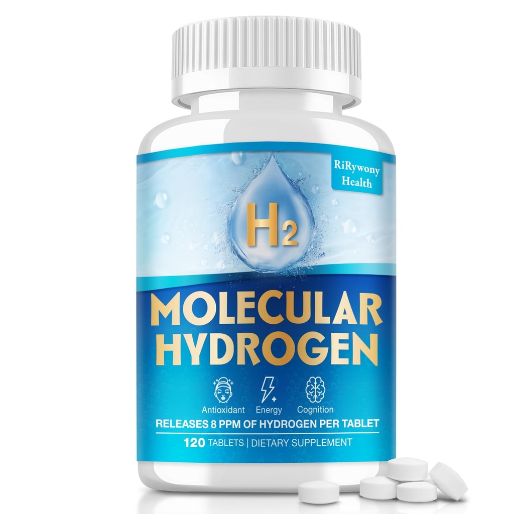 Hydrogen Water Tablets & Hydrogen Tablets, H2 Molecular Hydrogen for Drinking Water with Magnesium, 12 PPM Supplements for Mental Clarity, Cognitive Function and Energy, 120 Counts