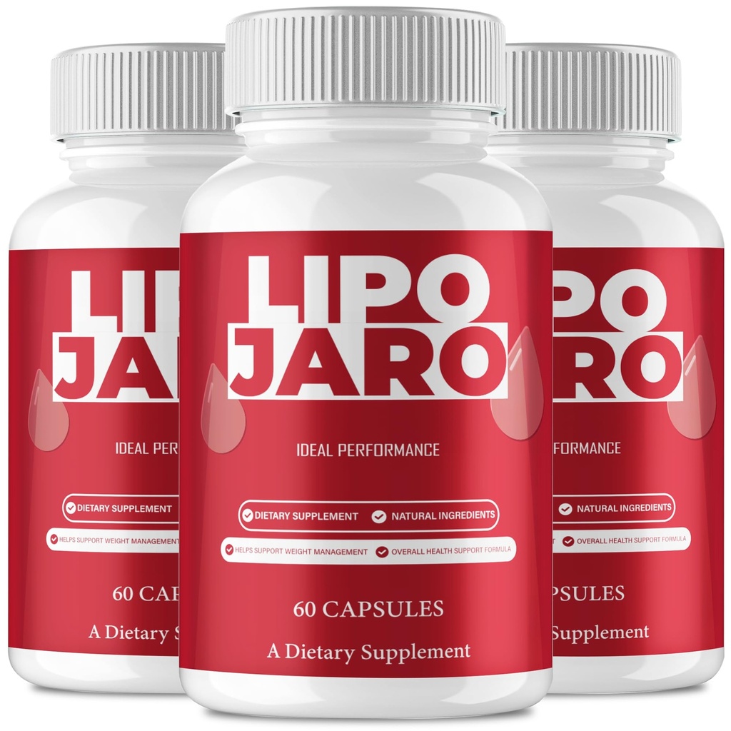 LipoJaro Capsules, Official Lipo Jaro Supplement Pills with All Natural Ingredients - Maximum Strength, Advanced Formula Overall Health & Wellness, Premium LipoJaro Support Reviews (3 Pack)