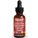 Velestoff Cayenne Pepper & Cayenne Pepper Drops Liquid Supplement with Hawthorn, Beet Root, Turmeric, Vitamin K2 D3