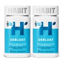 Habit Debloat Supplement Dual Pack, Supports Digestive Comfort & Eases Bloat, Digestive Enzymes, (120 Capsules, 1 Pack x 60 Capsules)