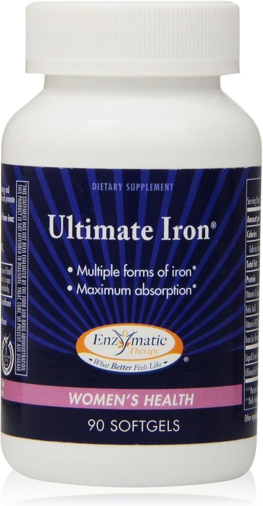 Enzymatische therapie Ultimate Iron Softgels, 90 Tellen