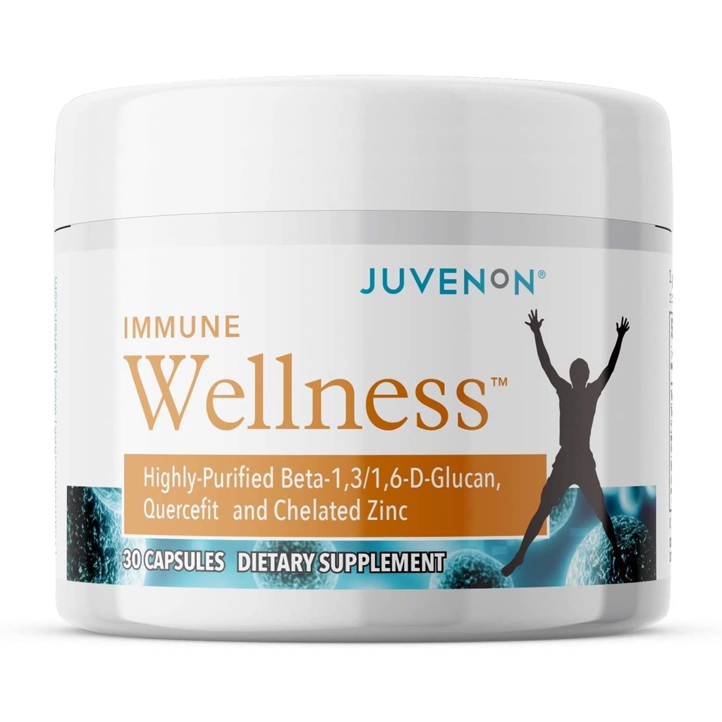 Juvenon Immune Wellness Defense Supplement met Vitamine C, chelated Zink Immune Booster Antioxidant Voordelen voor Volwassenen, Gezond Verouderen, Hart Gezondheid, 30 Capsules
