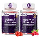 Melatonin 5mg Gummies for Adults, Raspberry Flavor Sleep Aid, Sugar-Free, 120 Gummies, 120 Days Supply