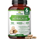 Zazzee Extra Sterkte Astragalus Root 20:1 Extract, 5000 mg Sterkte, 70% Polysacchariden, 180 Vegan Capsules, 6 maanden Levering, 100% Vegetarisch, gestandaardiseerd en geconcentreerd 20X Extract, Non-GMO