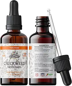 Chickweed Tincture, Organic Chickweed Extract (Stellaria Media) Dried Herb, Chickweed Supplement