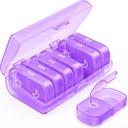 AUBON XL Weekly Pillen Organisator 2 keer per dag, AM PM Pillen Case met een-zij grote opening voor gemakkelijk te gebruiken, pil doos 7 dagen reismedicijn Organisator voor medicijnen, vitamines, visolie, supplementen