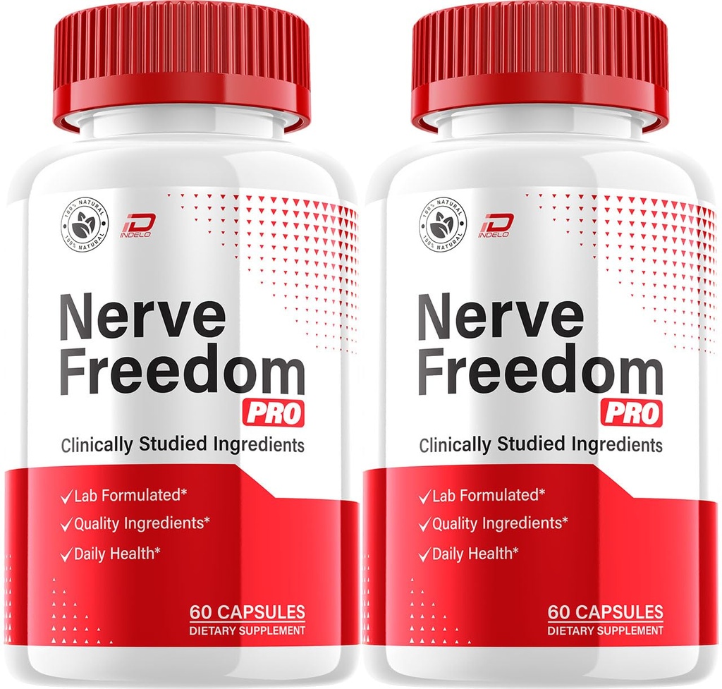Nerve Freedom Pro Capsules – NerveFreedom Pro Advanced Supplement, All Natural Formula to Maintain Healthy Levels, Maximum Strength Formula, NerveFreedomPro Pills Reviews (2 Pack - 120 Capsules)
