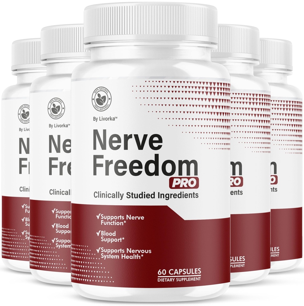 (5 Pack) Nerve Freedom Pro - NerveFreedom Pro Capsules, Supplement Support, NerveFreedom Pills All Natural Ingredients, Health Support Advanced Formula, 300 Capsules for 5 Month